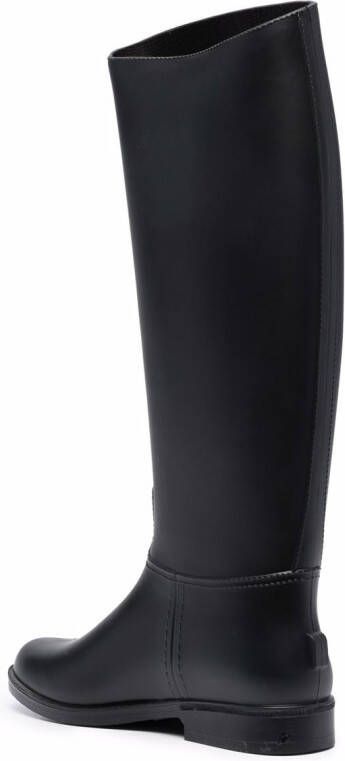 Philipp Plein logo wellington boots Black