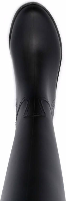 Philipp Plein logo wellington boots Black