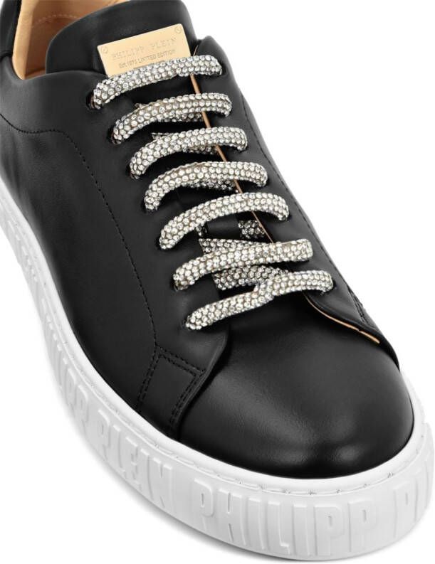 Philipp Plein low-top lace-up leather sneakers Black