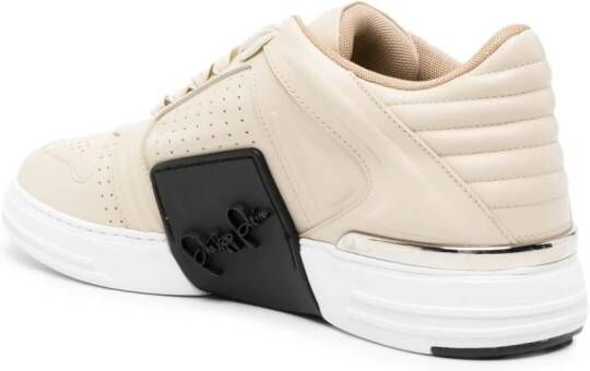 Philipp Plein low-top leather sneakers Neutrals