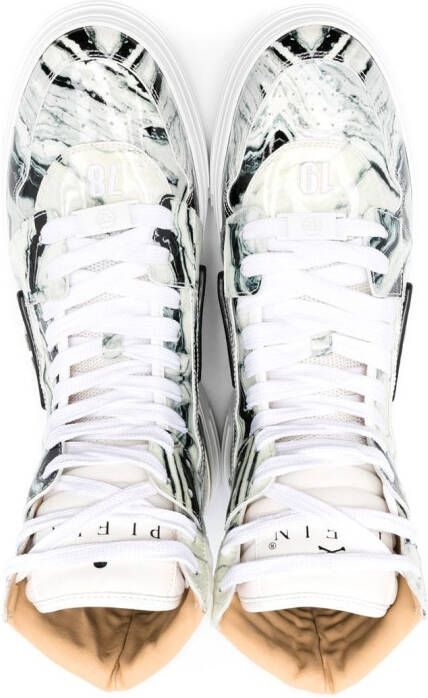 Philipp Plein Marble hi-top sneakers White