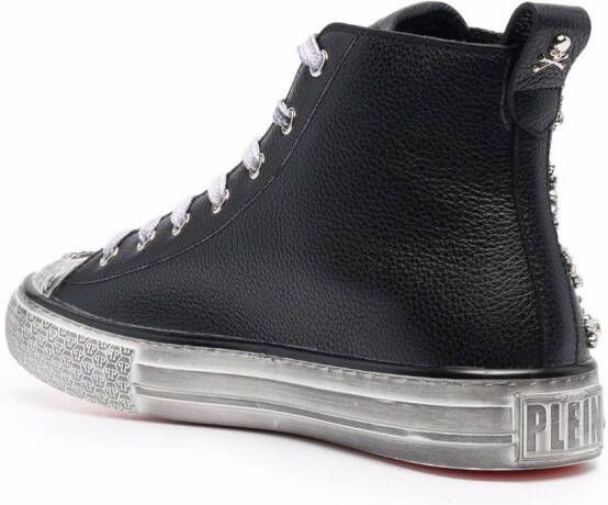 Philipp Plein Megastar crystal-embellished high-top sneakers Black