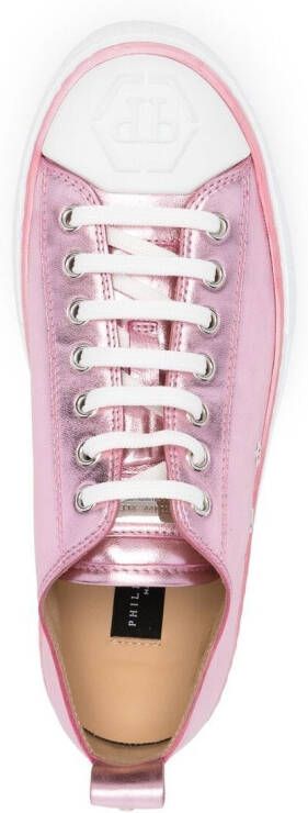 Philipp Plein Megastar metallic sneakers Pink