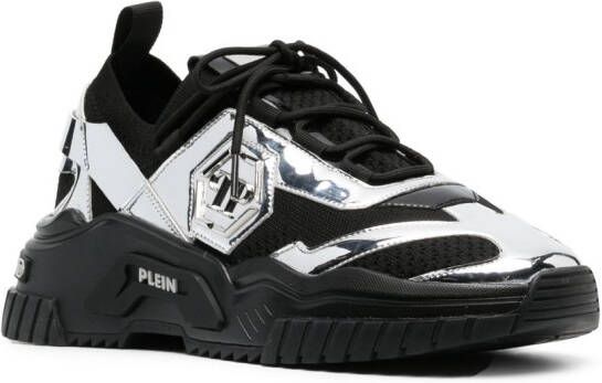 Philipp Plein metallic-effect low-top sneakers Black