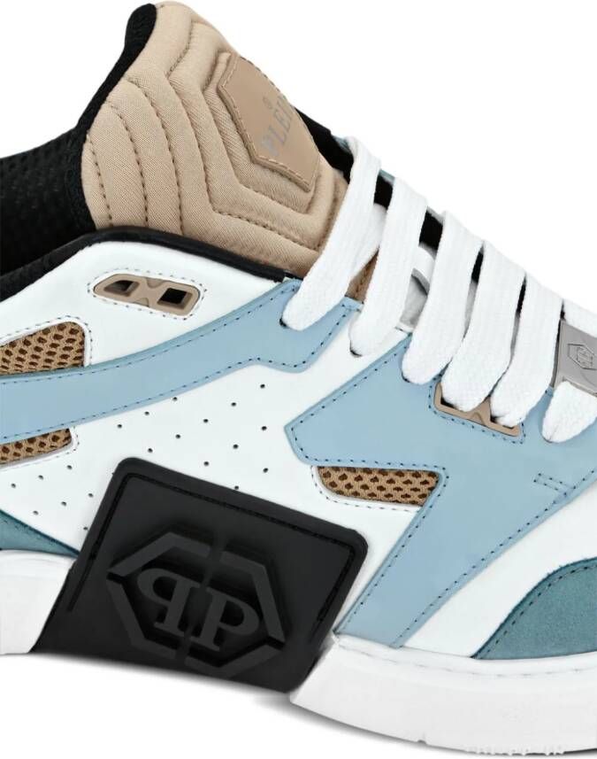 Philipp Plein Mix logo-patch sneakers Blue