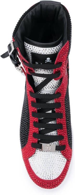 Philipp Plein Money Beast crystal flame sneakers Black