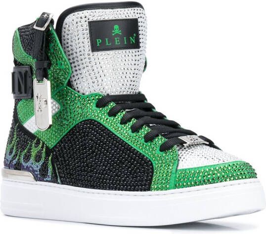 Philipp Plein Money Beast high-top sneakers Green