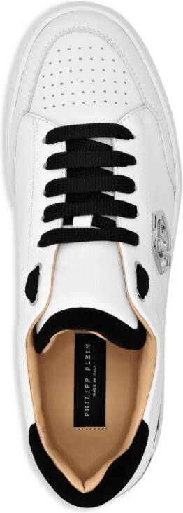 Philipp Plein monogram leather sneakers White
