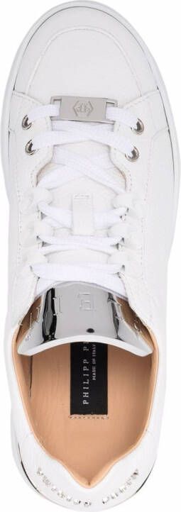 Philipp Plein Networth low-top leather sneakers White