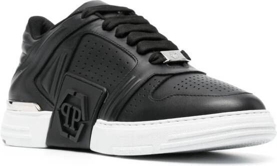 Philipp Plein Nubuck Phantom low-top leather sneakers Black