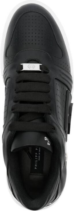 Philipp Plein Nubuck Phantom low-top leather sneakers Black