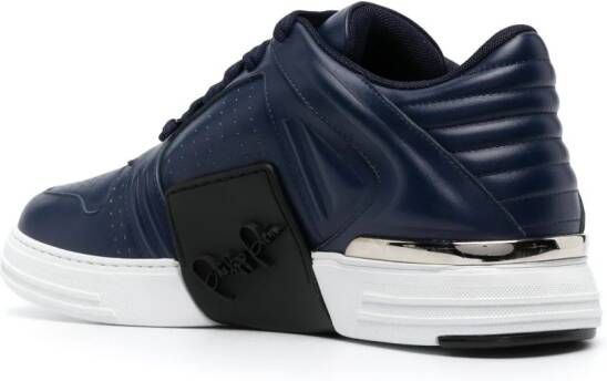 Philipp Plein Nubuck Phantom low-top leather sneakers Blue