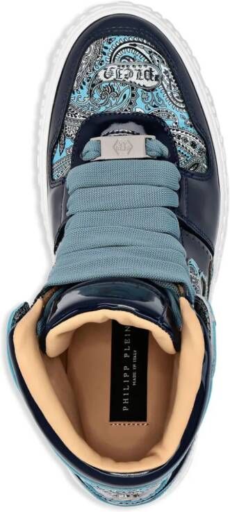 Philipp Plein Paisley high-top sneakers Blue