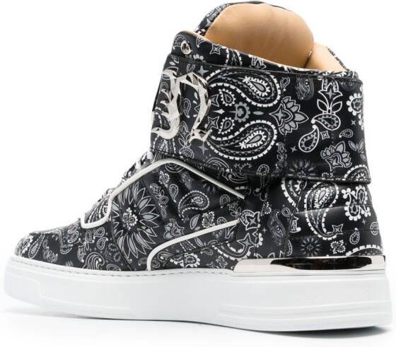 Philipp Plein paisley-print hi-top sneakers Black