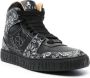 Philipp Plein paisley-print high-top leather sneakers Black - Thumbnail 2