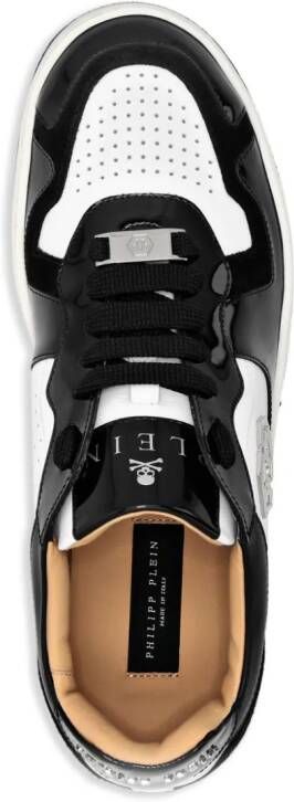 Philipp Plein panelled leather sneakers Black
