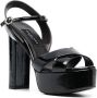 Philipp Plein patent-effect heeled sandals Black - Thumbnail 2