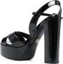 Philipp Plein patent-effect heeled sandals Black - Thumbnail 3