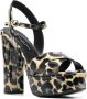 Philipp Plein patent platform leopard print sandals Neutrals - Thumbnail 2