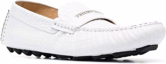 Philipp Plein Penny slip-on loafers White