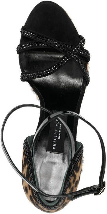 Philipp Plein platform heeled sandals Neutrals