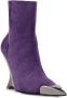 Philipp Plein pointed-toe suede ankle boots Purple - Thumbnail 2
