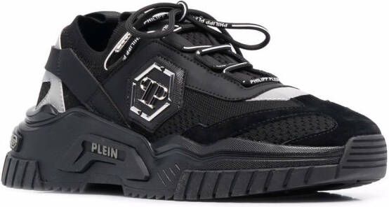 Philipp Plein Predator panelled low-top sneakers Black