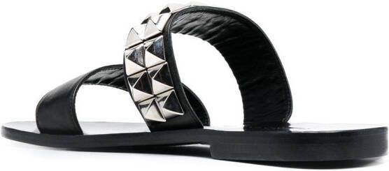 Philipp Plein pyramid-stud flat sandals Black