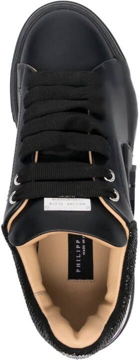 Philipp Plein rhinestone-embellished low-top sneakers Black