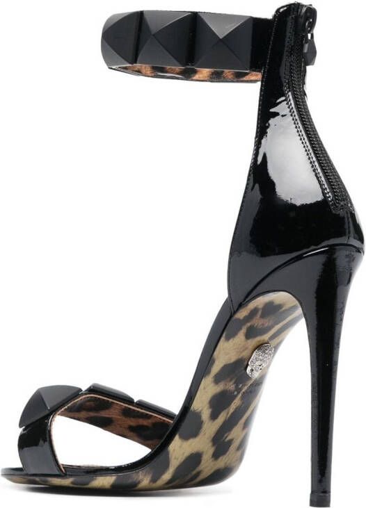 Philipp Plein rockstud embellished 115mm sandals Black