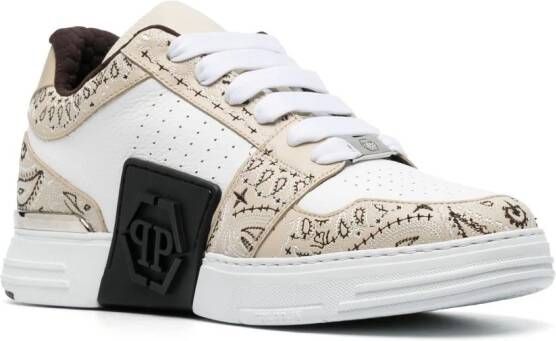 Philipp Plein Royal Street paisley-print low-top sneakers White