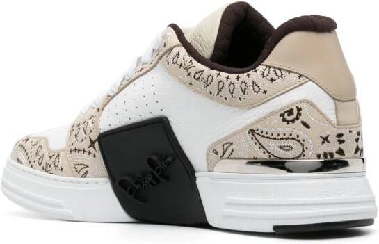 Philipp Plein Royal Street paisley-print low-top sneakers White