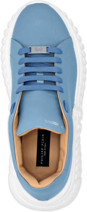 Philipp Plein Runner Hexagon low-top leather sneakers Blue