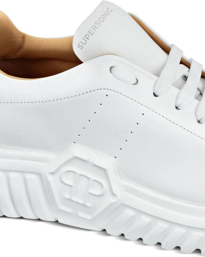 Philipp Plein Runner Hexagon low-top leather sneakers White