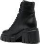 Philipp Plein shearling lined lace-up leather ankle boots Black - Thumbnail 3