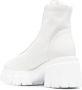 Philipp Plein shearling lined lace-up leather ankle boots White - Thumbnail 3