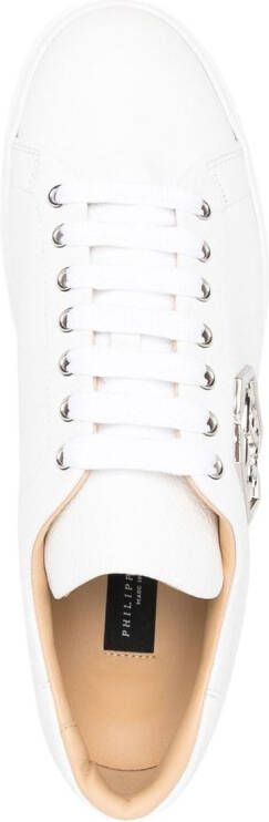 Philipp Plein side logo-plaque detail sneakers White