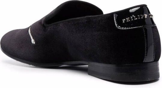 Philipp Plein Skeleton slip-on loafers Black