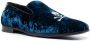 Philipp Plein skull-appliqué slippers Blue - Thumbnail 2