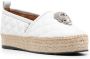 Philipp Plein skull-embellishment quilted espadrilles White - Thumbnail 2