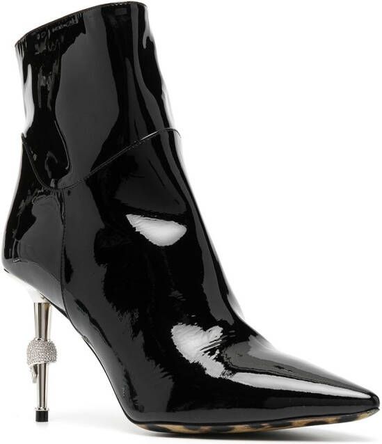 Philipp Plein skull-heel ankle boots Black