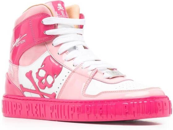 Philipp Plein Skull high-top sneakers Pink