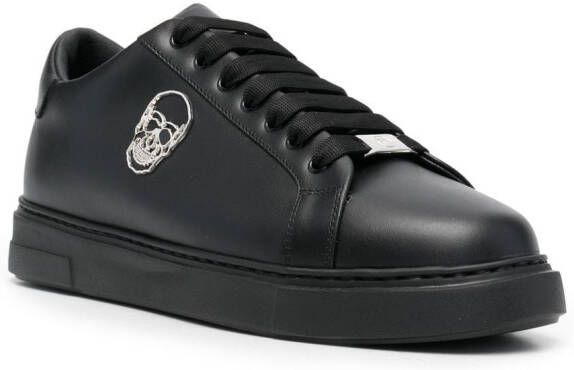 Philipp Plein Skull-plaque low-top sneakers Black