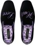 Philipp Plein slogan-embroidered velvet loafers Purple - Thumbnail 4