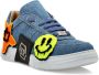 Philipp Plein Smile Graffiti denim low-top sneakers Blue - Thumbnail 2