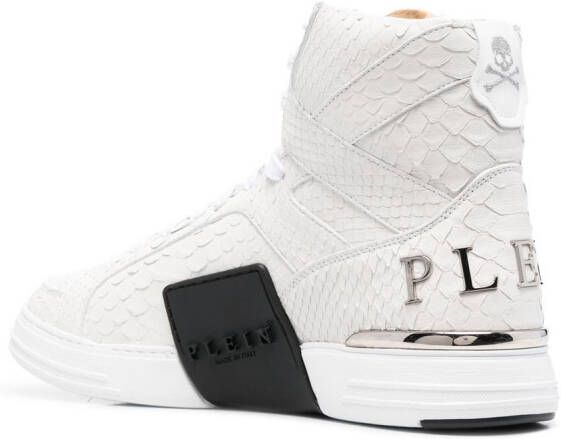 Philipp Plein snakeskin-effect high-top sneakers Black
