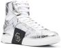Philipp Plein snakeskin-effect high-top sneakers Silver - Thumbnail 2