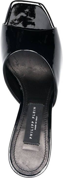 Philipp Plein square-toe heeled sandals Black