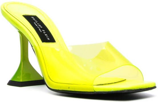 Philipp Plein square-toe heeled sandals Yellow