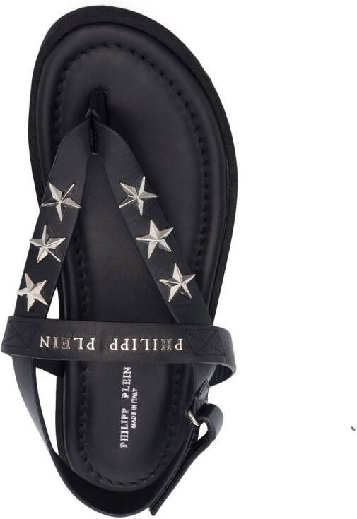 Philipp Plein star stud embellishment sandals Black